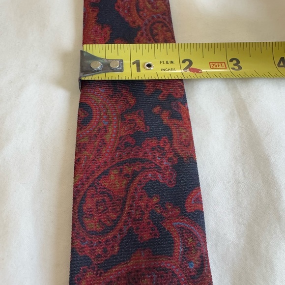 Vintage 60s Skinny Paisley Tie - Picture 3 of 4